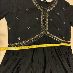 Indian dress navy blue with palazzo style pants